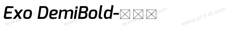 Exo DemiBold字体转换